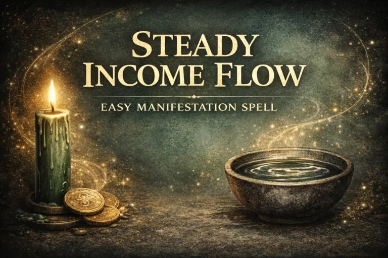 Steady Income Flow Spell for Beginners Easy Money Manifestation Ritual with Candle  Coin