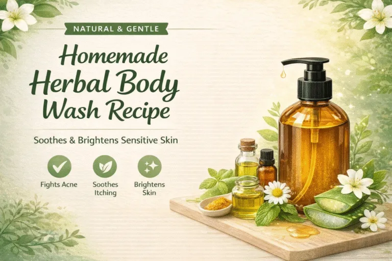 DIY Medicated Herbal Body Wash Recipe for Acne  Itchy Skin  Natural Glow Body Wash DIY