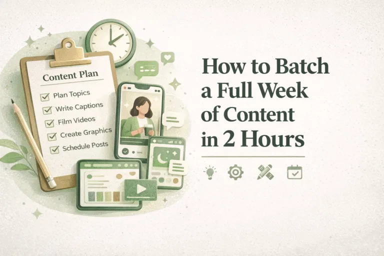 How to Batch a Full Week of Content in 2 Hours Flat  Social Media Content Batching Strategy