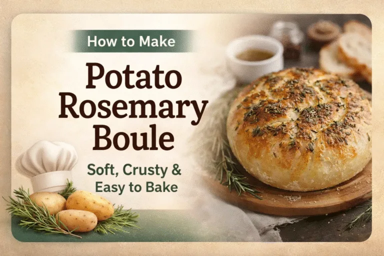 Rustic Potato  Rosemary Boule Bread Recipe
