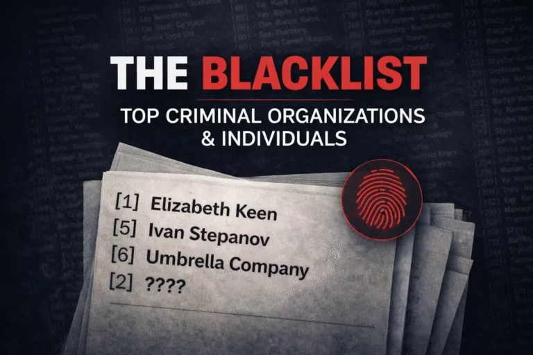 The Blacklist Full Blacklist Names and Numbers List Infographic