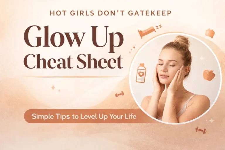 The Ultimate Glow Up Cheat Sheet  Daily Self-Care Hacks for Energy, Mindset  Routine