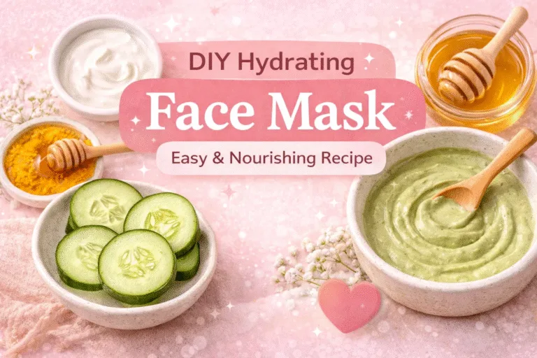 DIY Hello Kitty Hydrating  Glow Face Mask Recipe for Glass Skin  Easy Skincare Tutorial