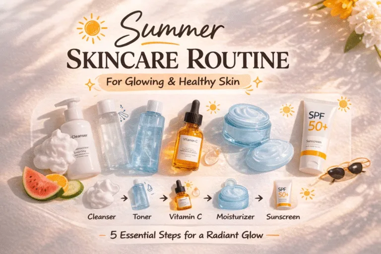 Summer Skincare Routine 2026 India 5 Steps for Glowing Skin  Oily  Dry Skin Friendly