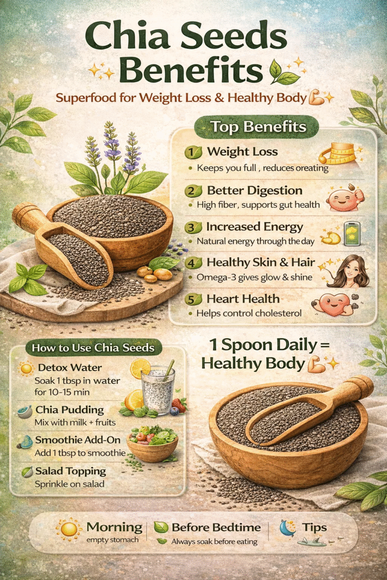 1 Spoon Daily for Weight Loss  Energy Top Benefits of Chia Seeds