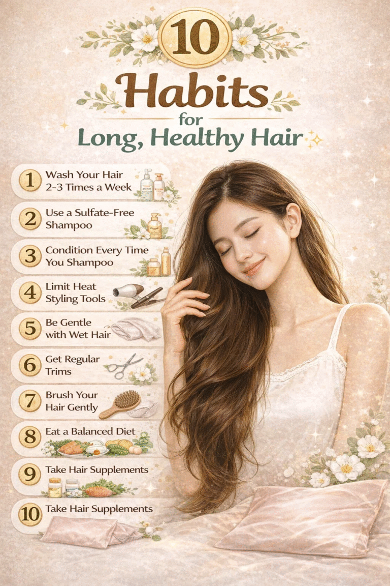 10 Hair Habits for Long, Healthy Hair Best Tips for Hair Growth  Strength