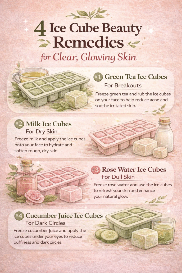 4 Ice Cube Beauty Remedies for Clear Glowing Skin  Natural DIY Skincare Tips
