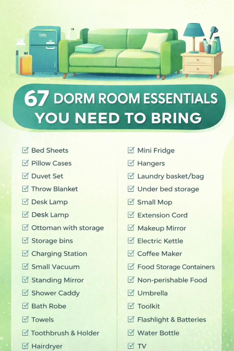67 College Packing List Essentials  Dorm Room Essentials  Must-Have Supply List