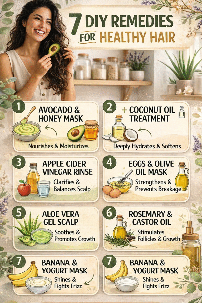7 Natural DIY Hair Remedies for Growth  Strength  Healthy Hair Tips
