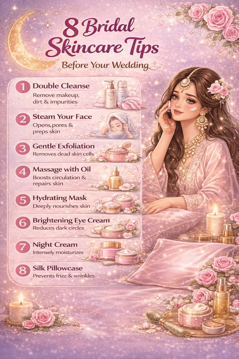 8 Bridal Night Skincare Tips for Wedding Glow  Pre-Wedding Night Routine SEO