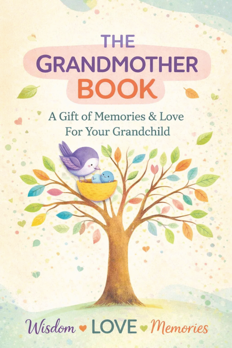 The Grandmother Book Memory Journal for Grandchild  Green  Red  8.8 x 11.4