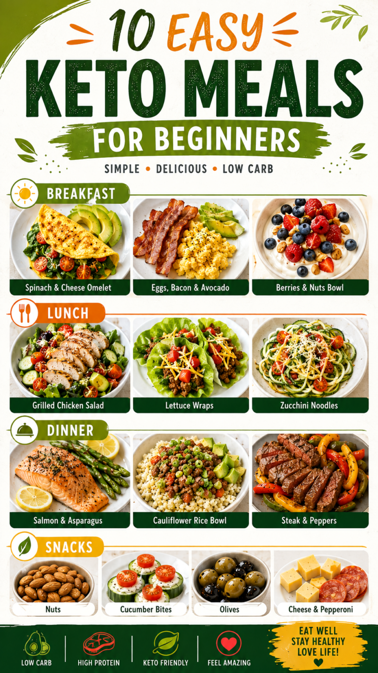 10 Easy Keto Meals for Beginners Low Carb Recipes for Fast Weight Loss Ideas