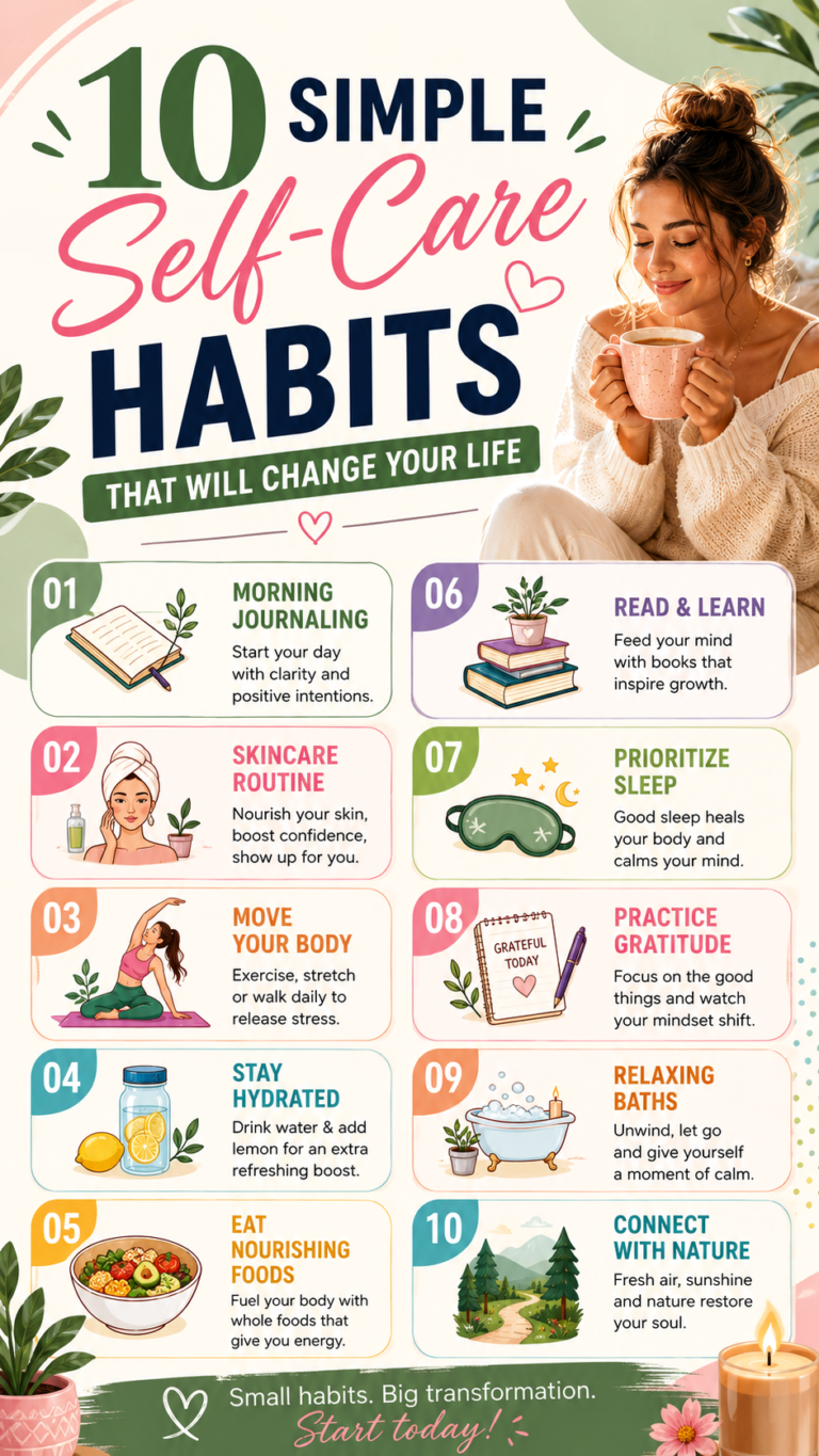 10 Simple Self-Care Habits for a Healthier Happier Life  Daily Wellness Tips