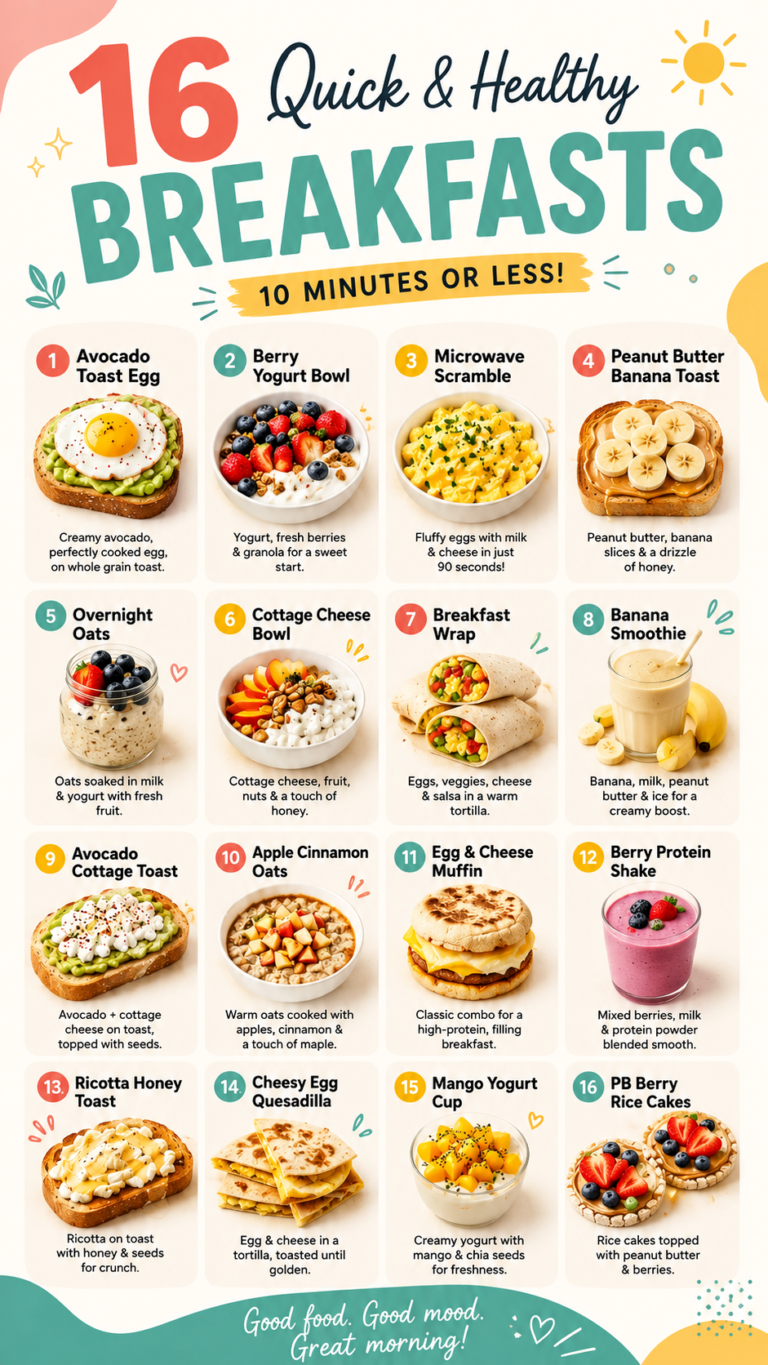 16 Healthy Breakfast Ideas Ready in 10 Minutes  Easy High-Protein Morning Recipes