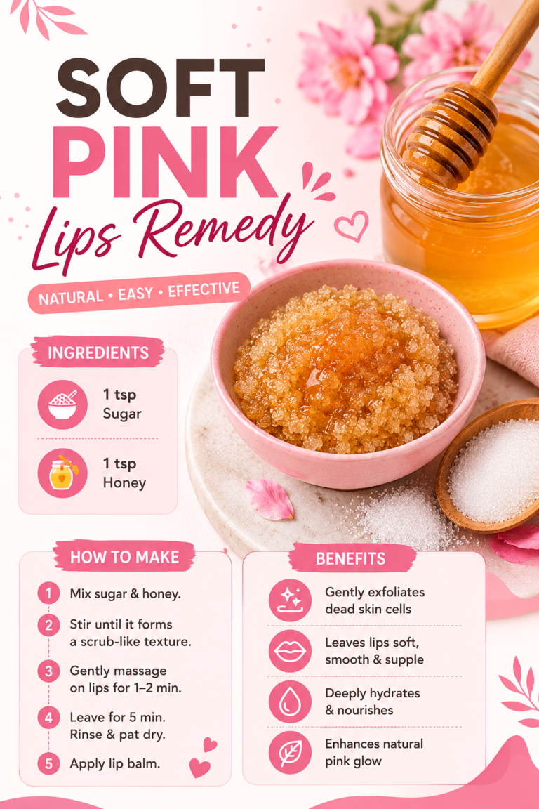DIY Pink Lip Scrub Remedy for Soft, Smooth Lips  Easy Natural Honey  Sugar Recipe