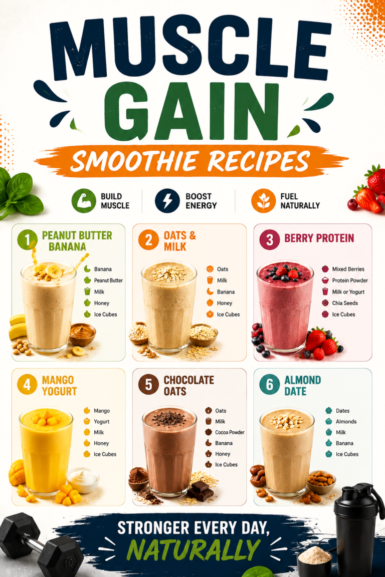 6 High-Protein Muscle Gain Smoothie Recipes for Healthy Weight Gain