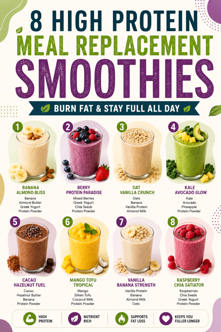 8 High-Protein Meal Replacement Smoothies  Healthy Breakfast  Weight Loss Recipes
