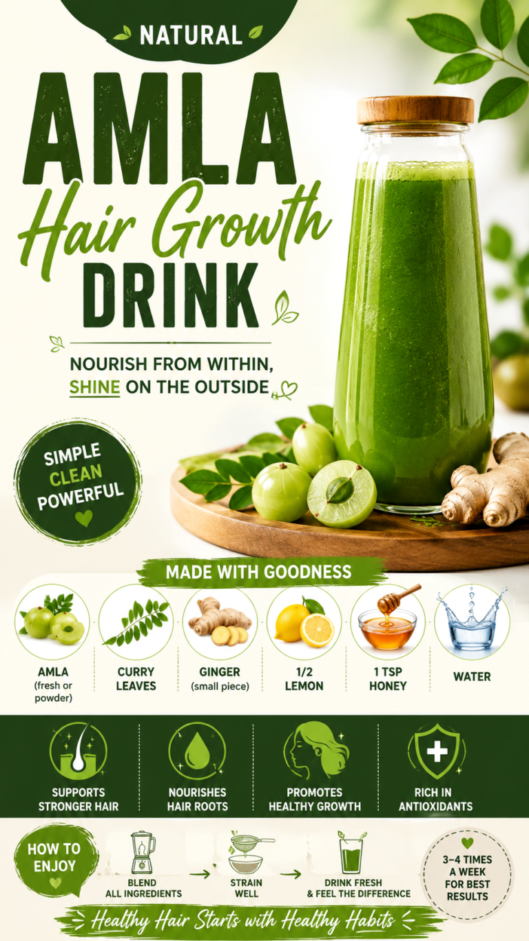 Natural Amla Hair Growth Drink Recipe for Stronger, Thicker Hair Naturally