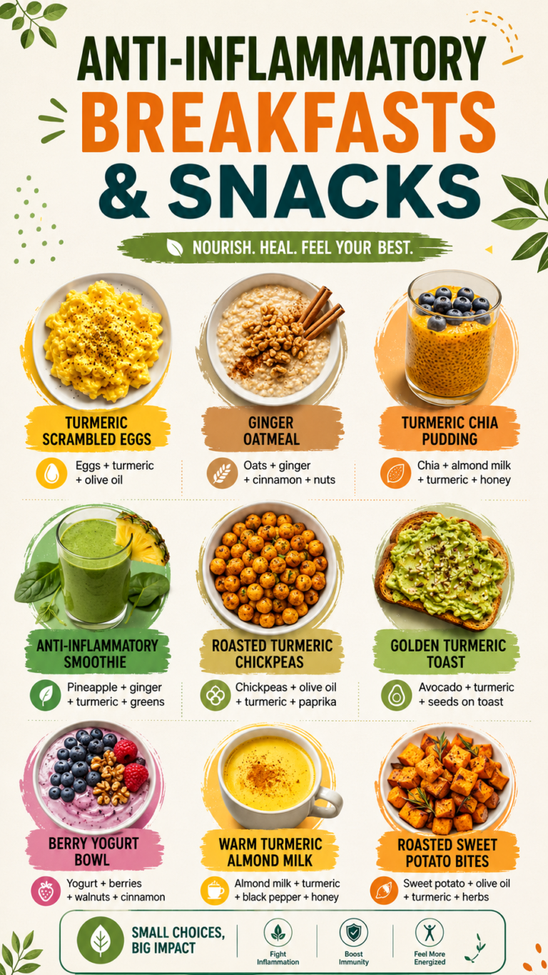 Anti-Inflammatory Breakfasts and Snacks to Start Your Day Healthy