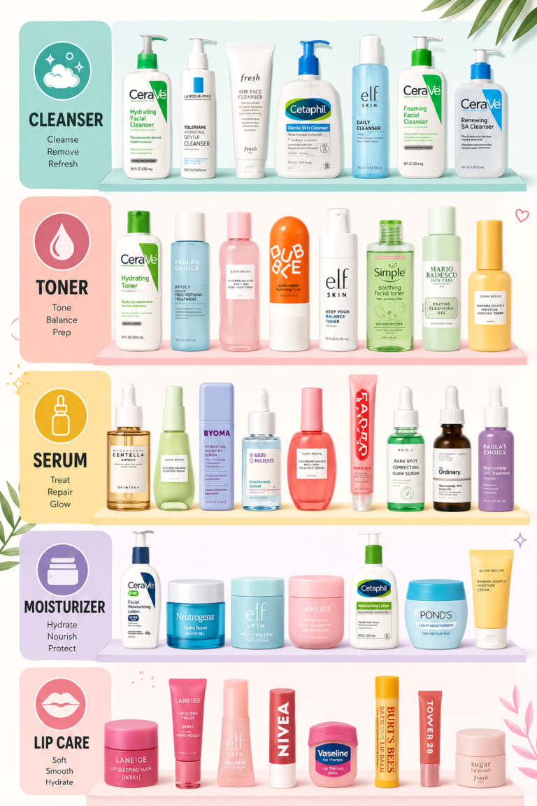 Best Affordable Skincare Routine Guide  Cleanser, Toner, Serum  Moisturizer