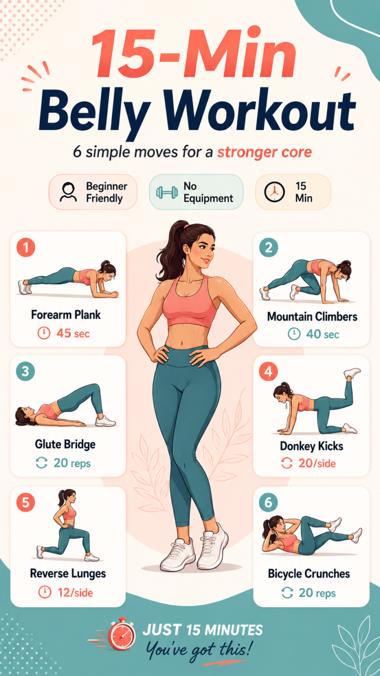 Best Belly Fat Workout for Women  7-Minute Flat Stomach Exercises at Home