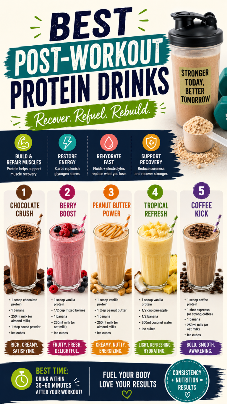 Best Post-Workout Protein Drinks for Muscle Recovery, Energy  Faster Results