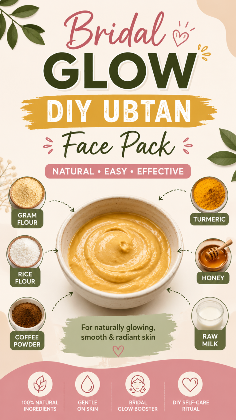 DIY Bridal Ubtan Face Pack for Glowing Skin  Natural Pre Wedding Beauty Mask