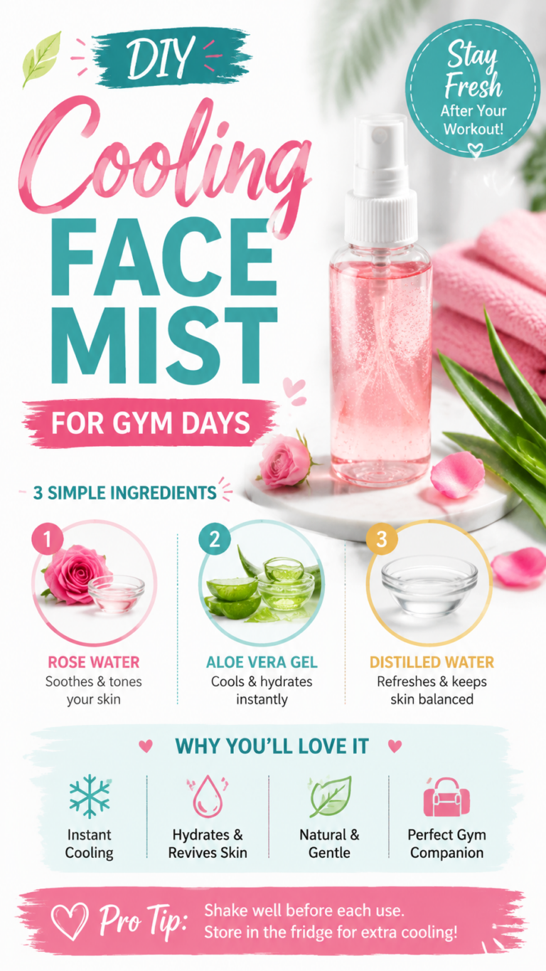 DIY Cooling Face Mist for Gym Days  Rose Water Aloe Vera Hydrating Spray