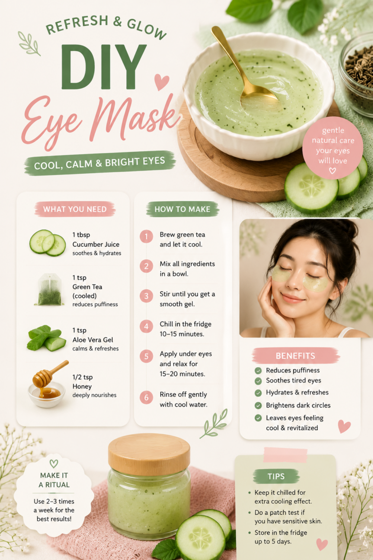 DIY Eye Mask Recipe for Bright, Refreshing  Hydrated Under Eyes