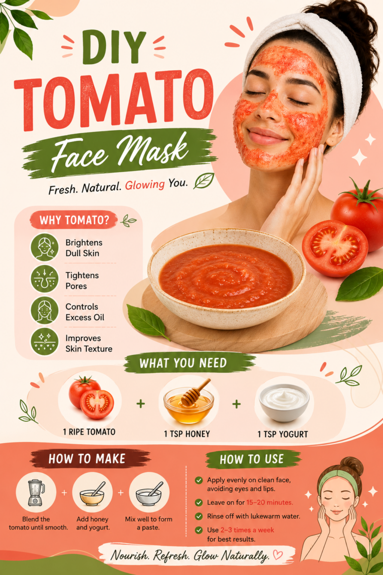 DIY Tomato Face Mask for Glowing Skin  Natural Recipe for Clear  Radiant Skin