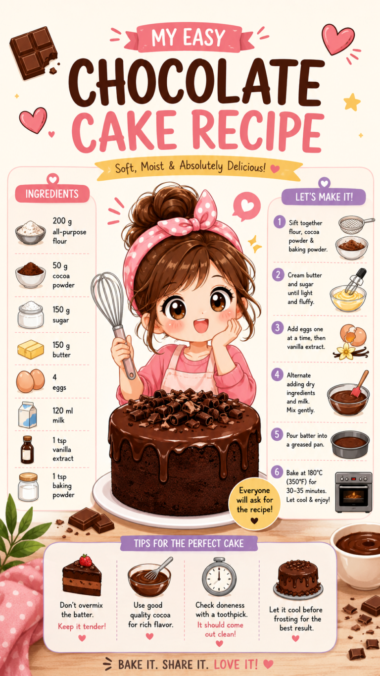 Easy Chocolate Cake Recipe  Moist, Rich  Homemade Dessert Guide