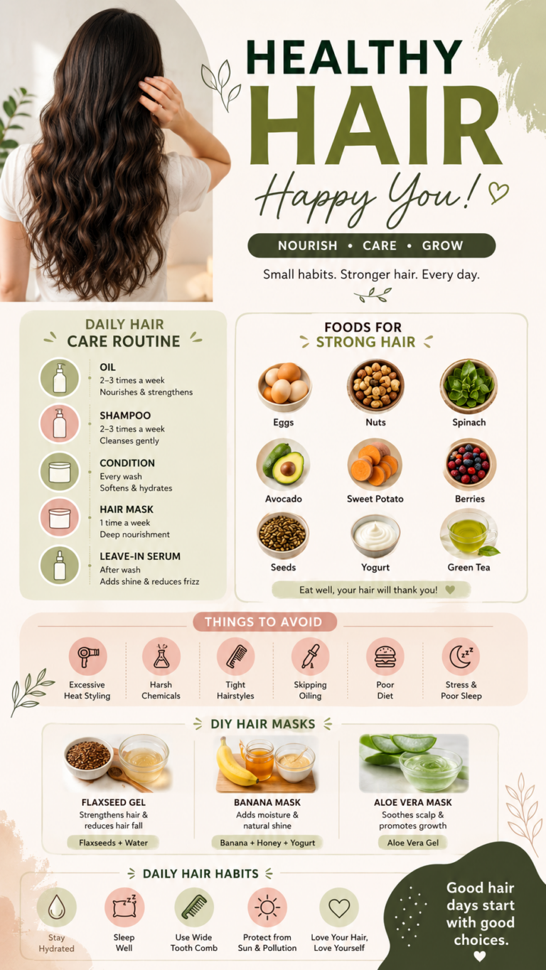 Healthy Hair Care Routine  Natural Tips for Strong, Shiny  Healthy Hair