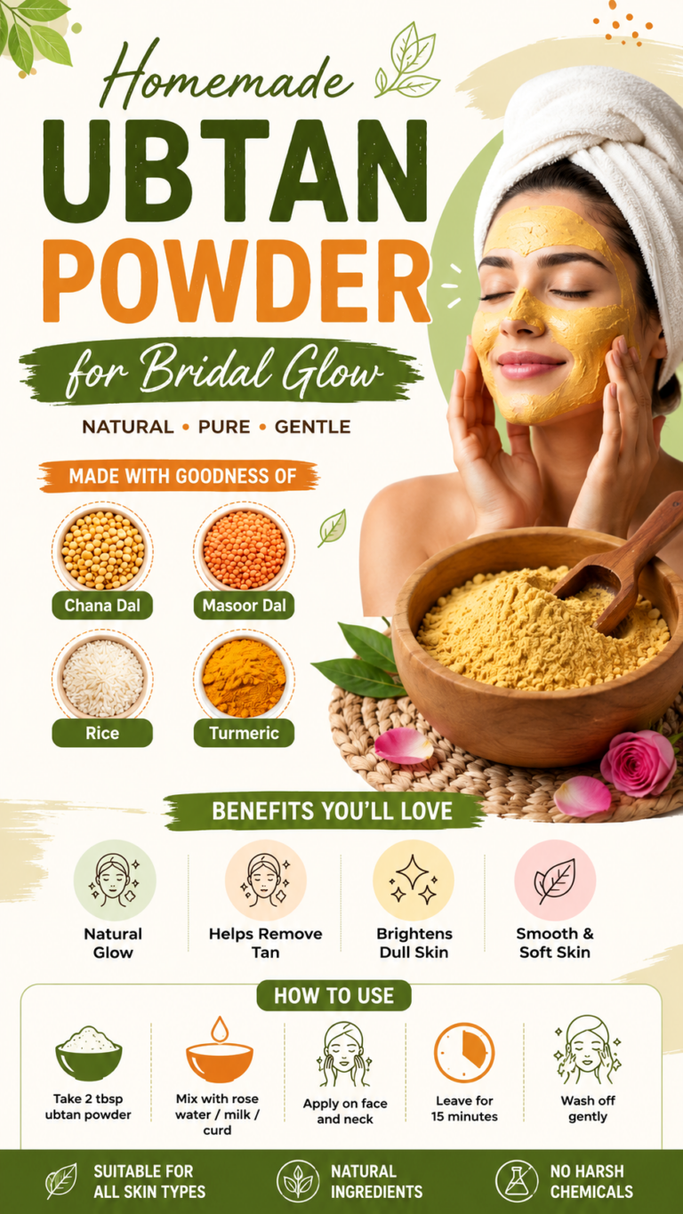 DIY Ubtan Powder for Bridal Glow  Natural Skin Brightening Face Pack Recipe