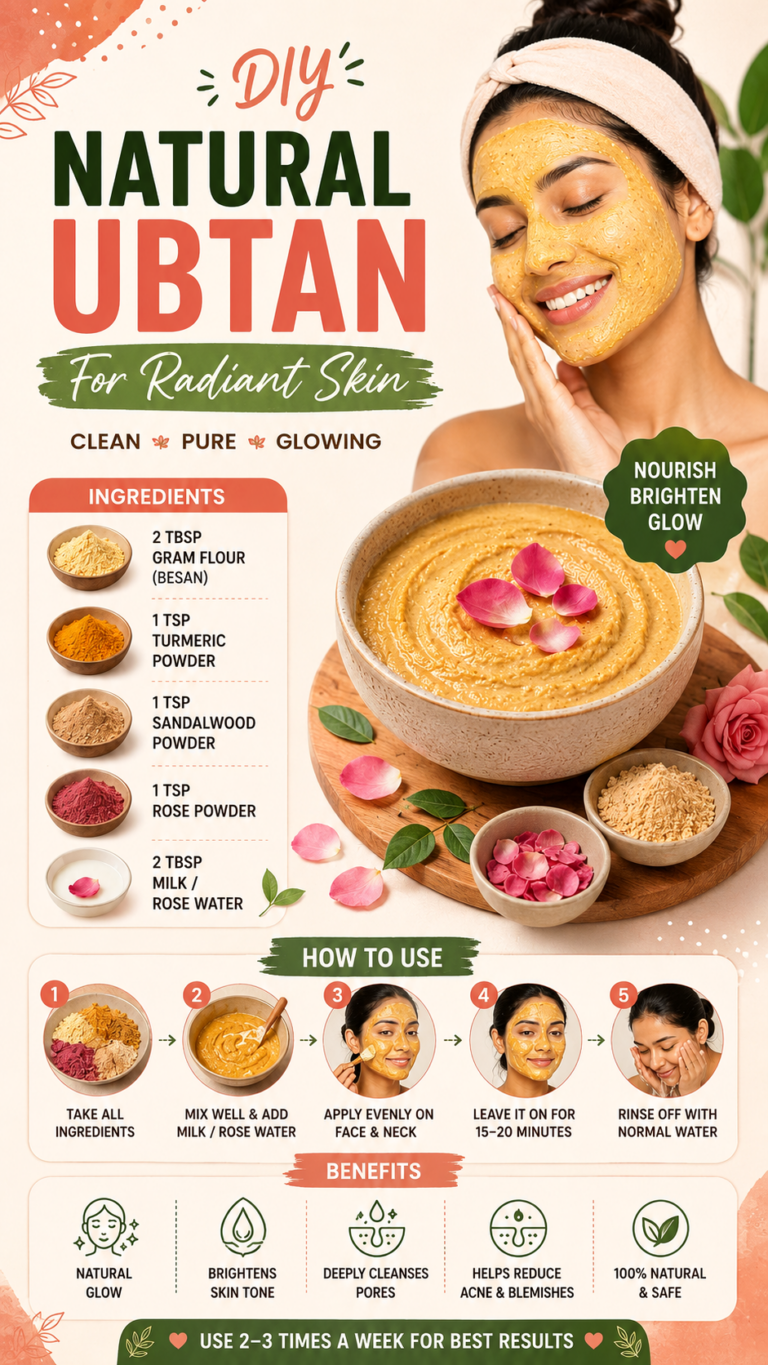 DIY Homemade Ubtan Recipe for Natural Bridal Glow  Turmeric Face Mask for Radiant Skin