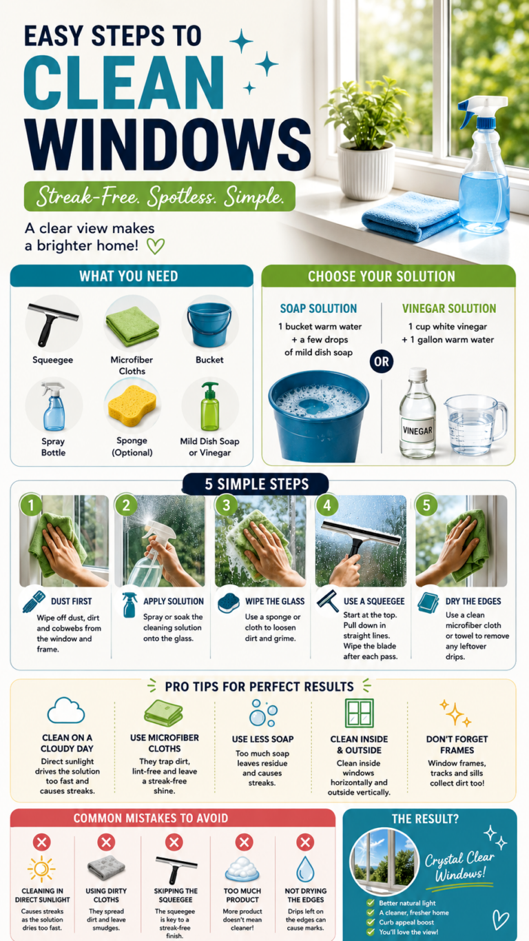How to Clean Windows Without Streaks Easy Step-by-Step Window Cleaning Guide