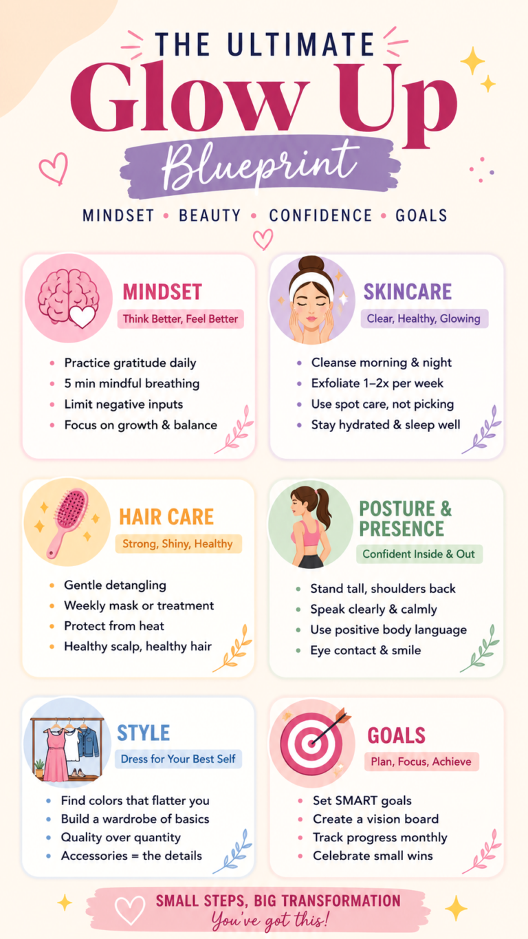 Ultimate Glow Up Guide Mindset, Skincare, Hair  Confidence Tips for Women