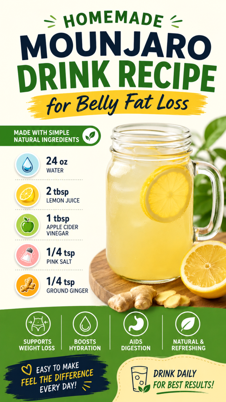 Homemade Mounjaro Drink Recipe for Belly Fat Loss Without Extreme Dieting