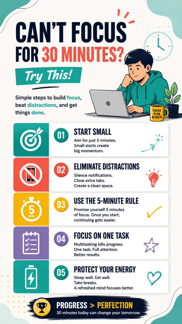 Cant Focus for 30 Minutes 5 Proven Focus Hacks to Boost Productivity Fast