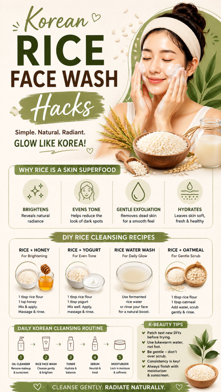 Korean Rice Face Wash Hacks for Glowing Skin  DIY Rice Water Brightening Secrets