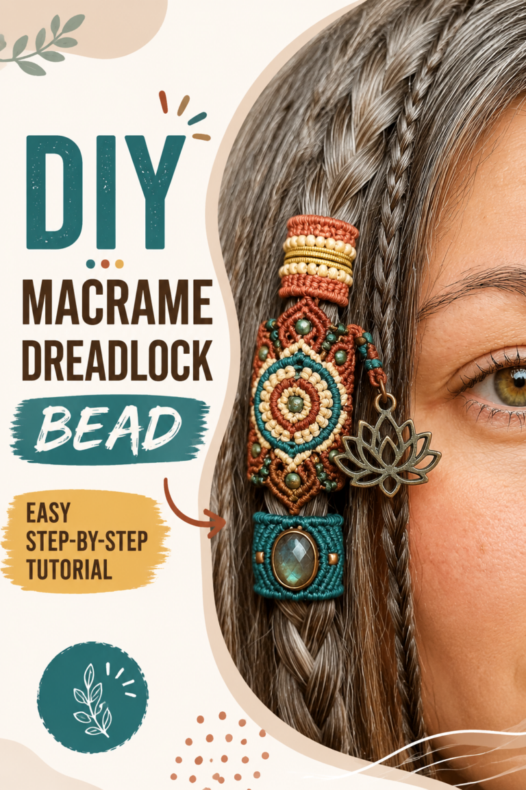 DIY Macrame Dreadlock Bead Tutorial  Boho Hair Accessory Pattern Guide