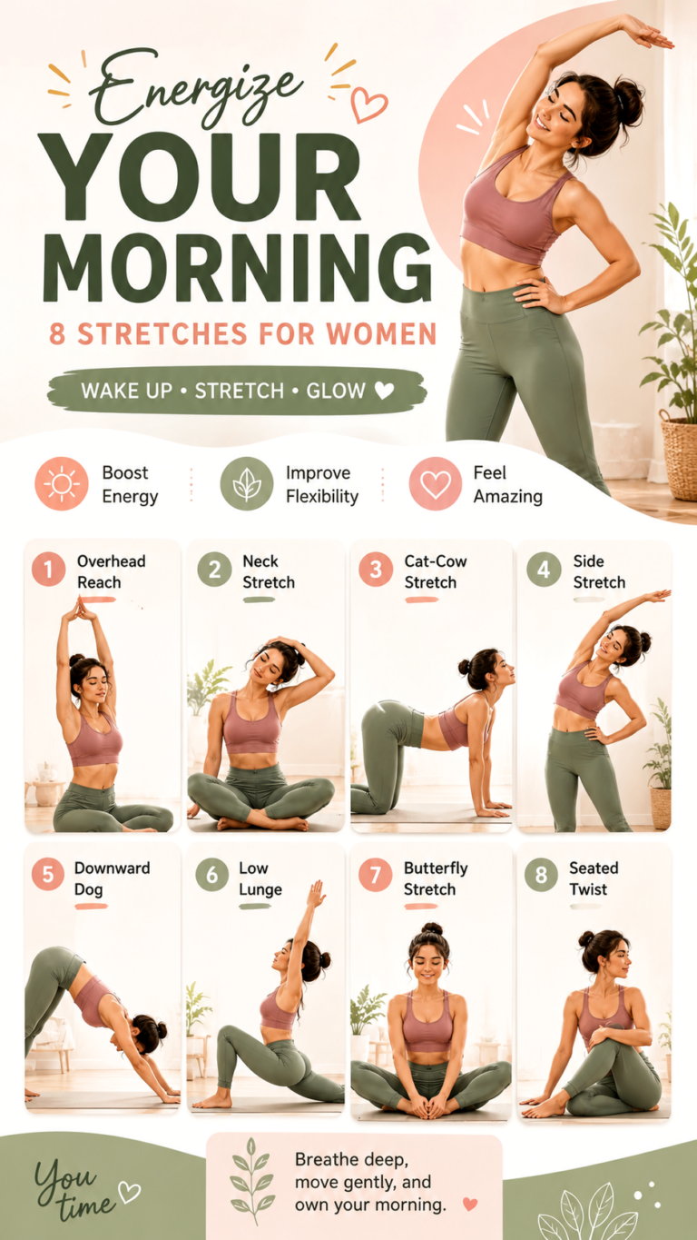 8 Morning Stretches for Women to Boost Energy, Flexibility  Start Your Day Right