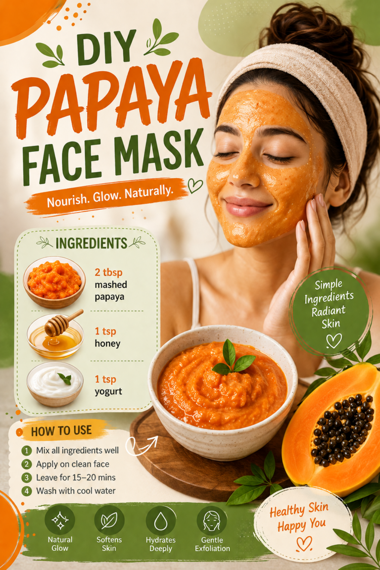 DIY Papaya Face Mask for Naturally Glowing Skin  Easy Homemade Skincare Recipe