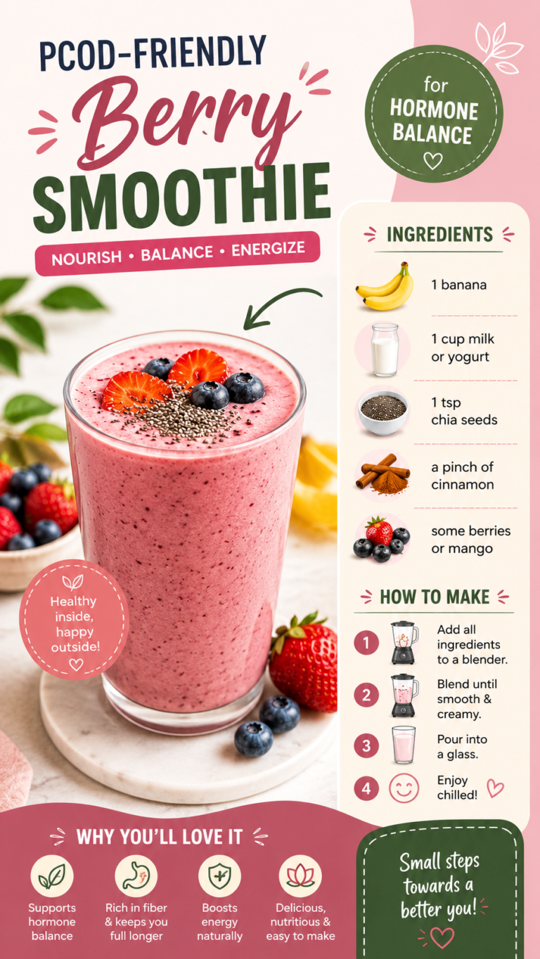 PCOS-Friendly Berry Smoothie Recipe for Hormone Balance  Healthy Breakfasts