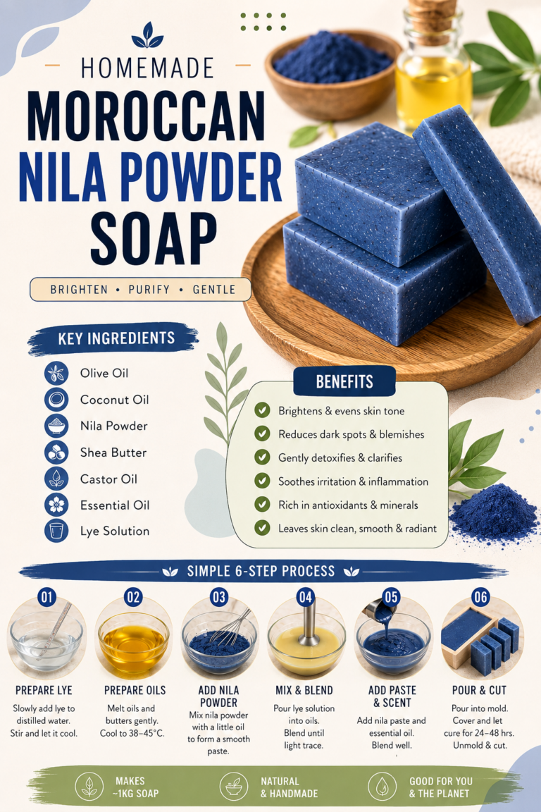 DIY Moroccan Nila Powder Soap Recipe for Bright, Glowing Skin Naturally