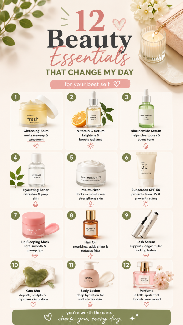 12 Beauty Essentials for Glowing Skin Must-Have Skincare  Self-Care Products