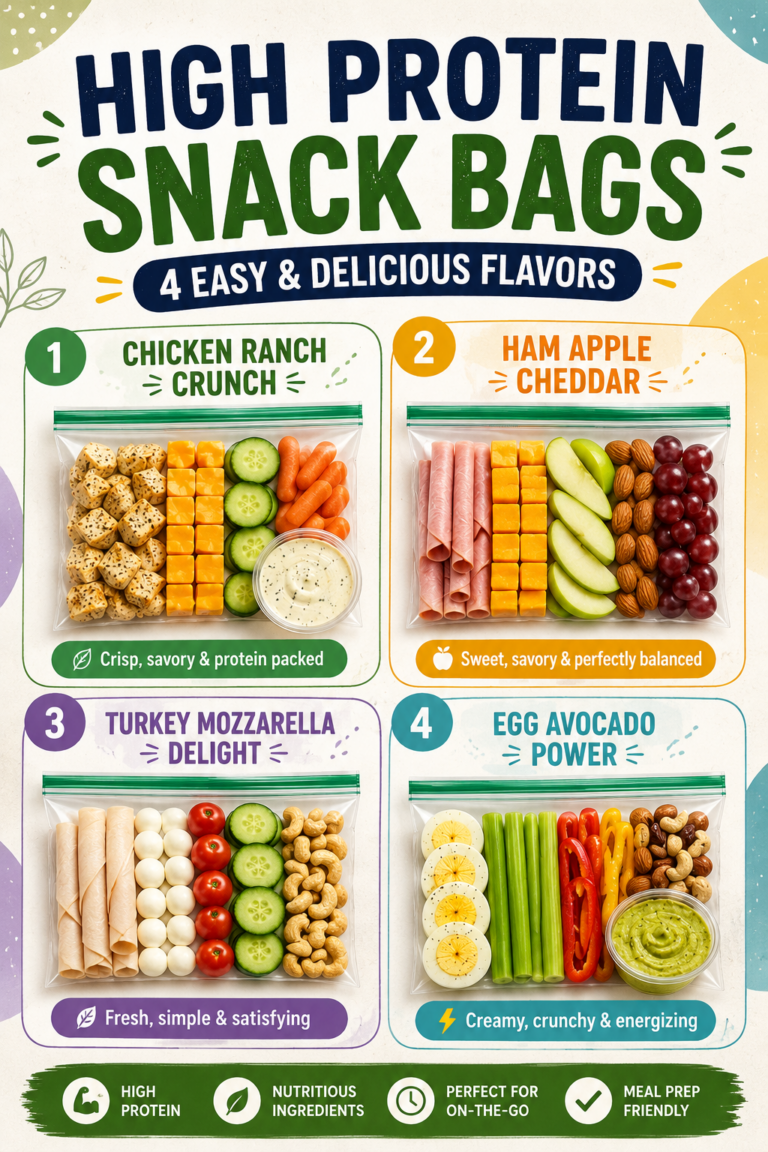 High Protein Snack Bags for Meal Prep  4 Easy Healthy Grab-and-Go Protein Snacks