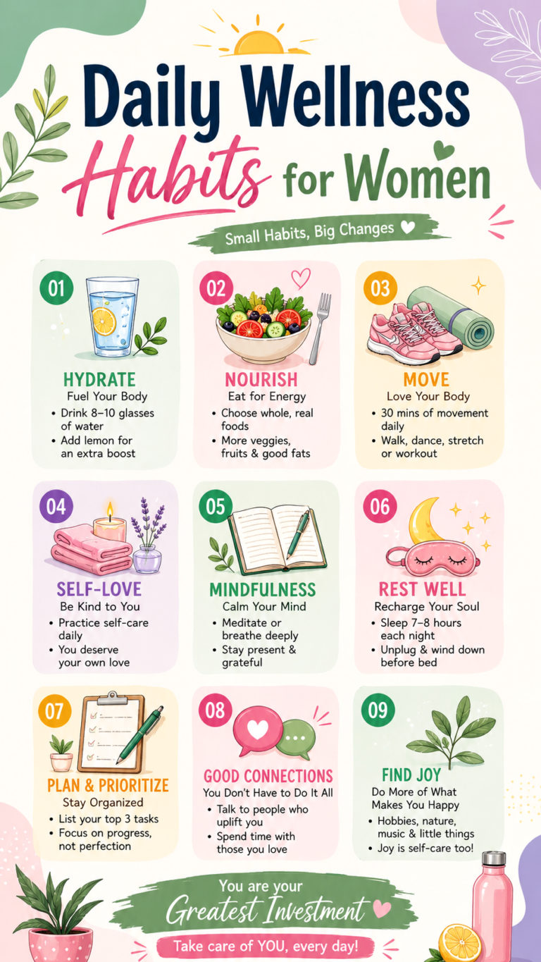Daily Wellness Habits for Women 9 Self-Care Tips for a Healthy, Balanced Life