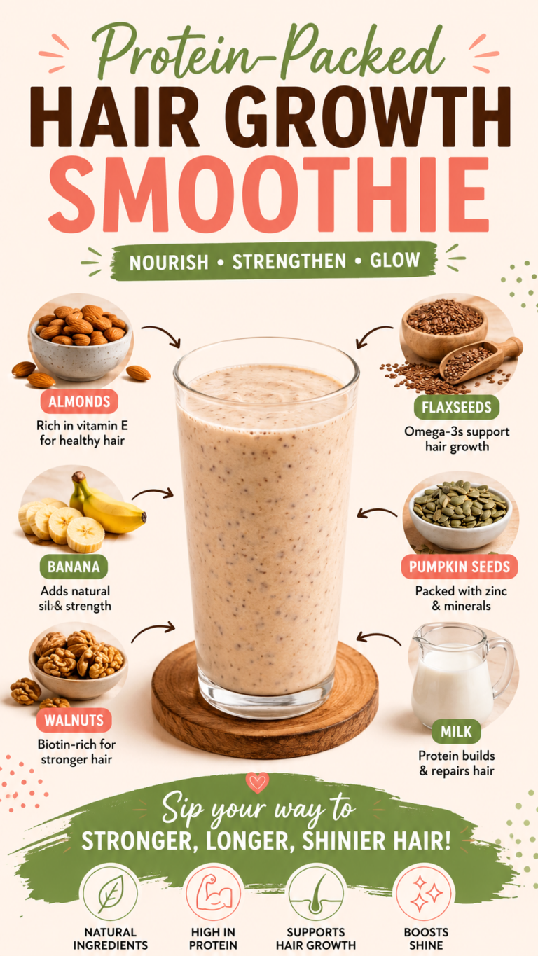 Protein Hair Growth Smoothie Recipe for Stronger, Thicker  Healthier Hair Naturally