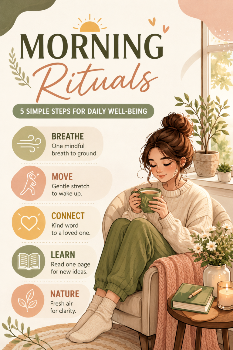 5 Morning Rituals for a Calm Mind and Productive Day  Simple Daily Wellness Habits