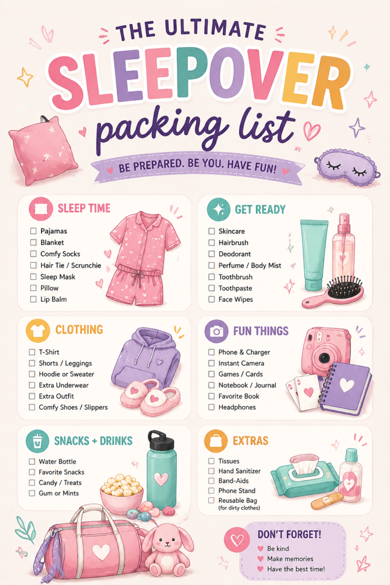 Ultimate Sleepover Packing List Ideas for a Fun Night With Friends